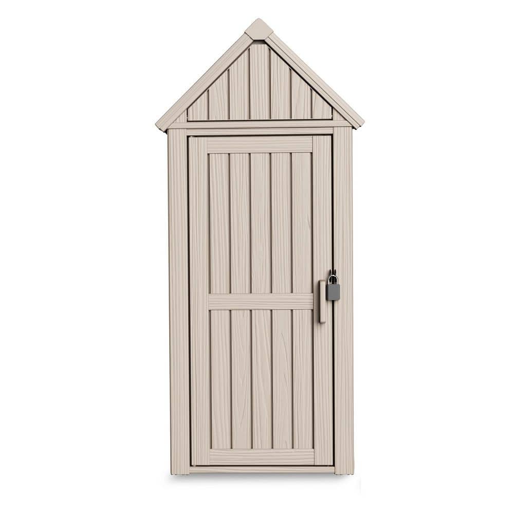 WTVWTV 2.5 ft.W x 2 ft.D Resin Plastic Outdoor Storage Shed 5 sq