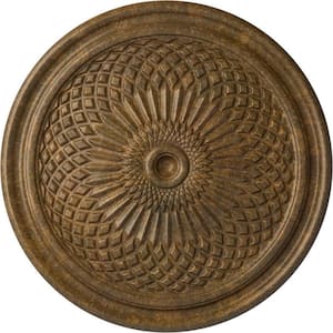 22 in. x 1-3/4 in. Trinity Urethane Ceiling Medallion (Fits Canopies upto 3 in.), Rubbed Bronze