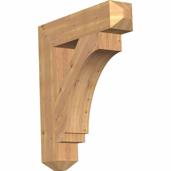 Ekena Millwork 5.5 in. x 32 in. x 28 in. Western Red Cedar Imperial Craftsman Smooth Bracket