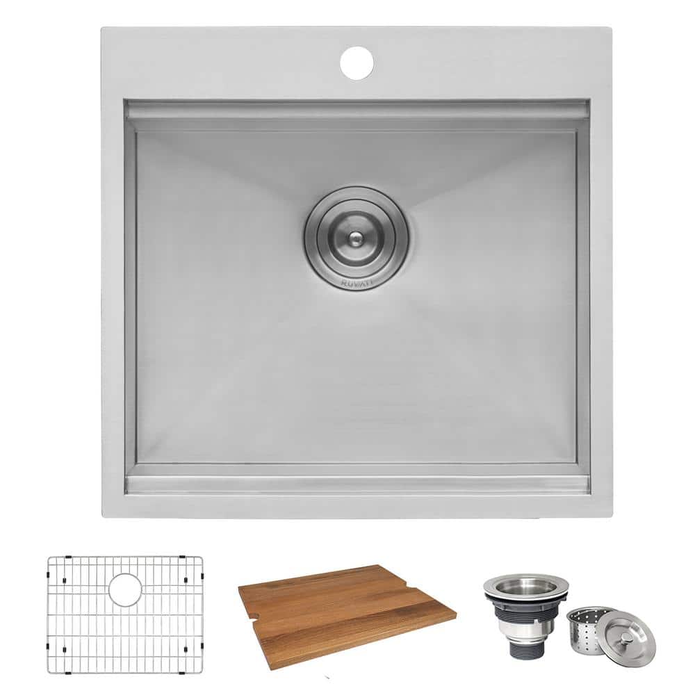 Ruvati 24" Stainless Steel Drop-In Utility Sink with Grid