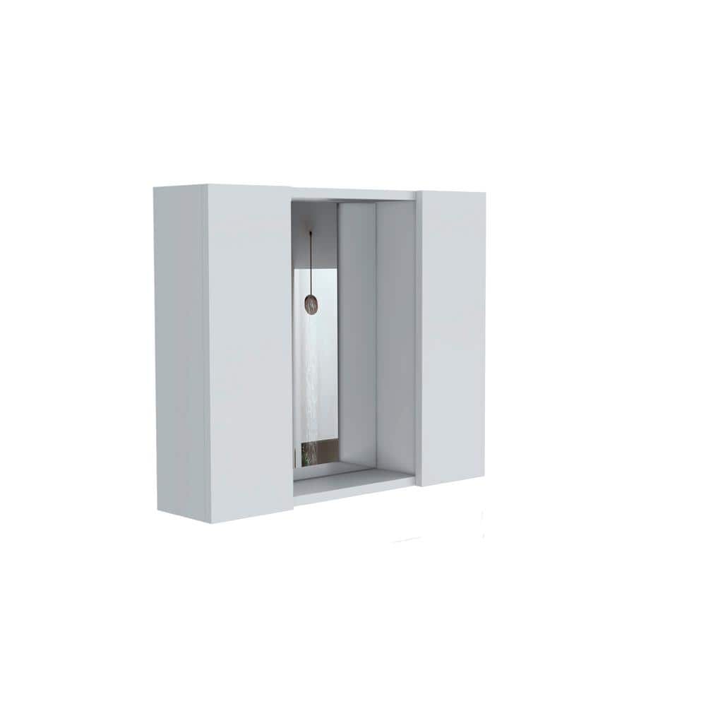 23.6 in. W x 19.5 in. H White Rectangular Particle Board Recessed or Surfac
