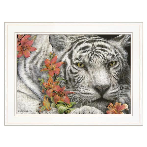 HomeRoots Charlie Tiger Lily 1-Piece Framed Wall Art 15 in. x 19 in.