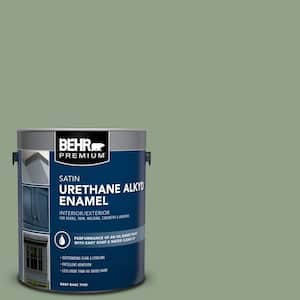 1 gal. #440F-4 Athenian Green Urethane Alkyd Satin Enamel Interior/Exterior Paint