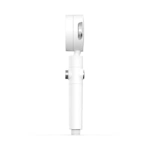 Ecco Spray 3 Mode Outdoor Shower Head with Magnetic Mount Fixed and Handheld Shower Head 3.0 GPM in White