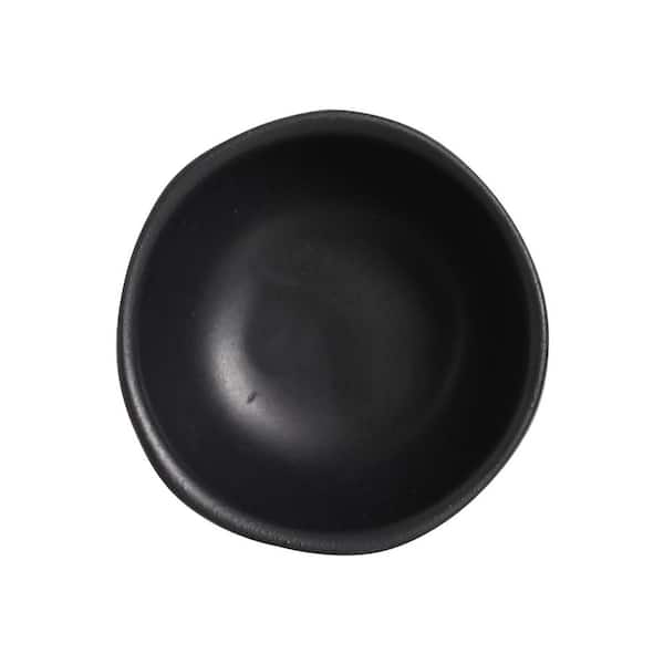 PORTO BRASIL Stoneware 6-Piece Ramekin Organic Medium Matte Black Set
