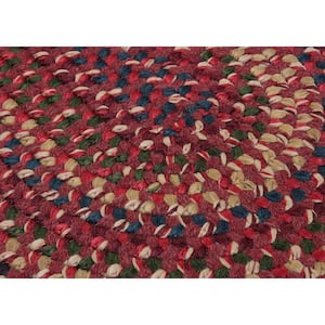 Winchester Brick 22 in. x 34 in. Oval Moroccan Wool Blend Area Rug