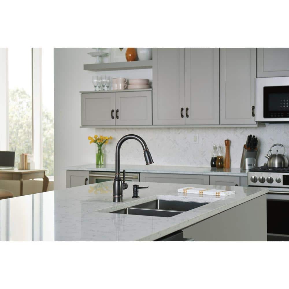 Noell Mediterranean Bronze Pull-Down Kitchen Faucet with Spray