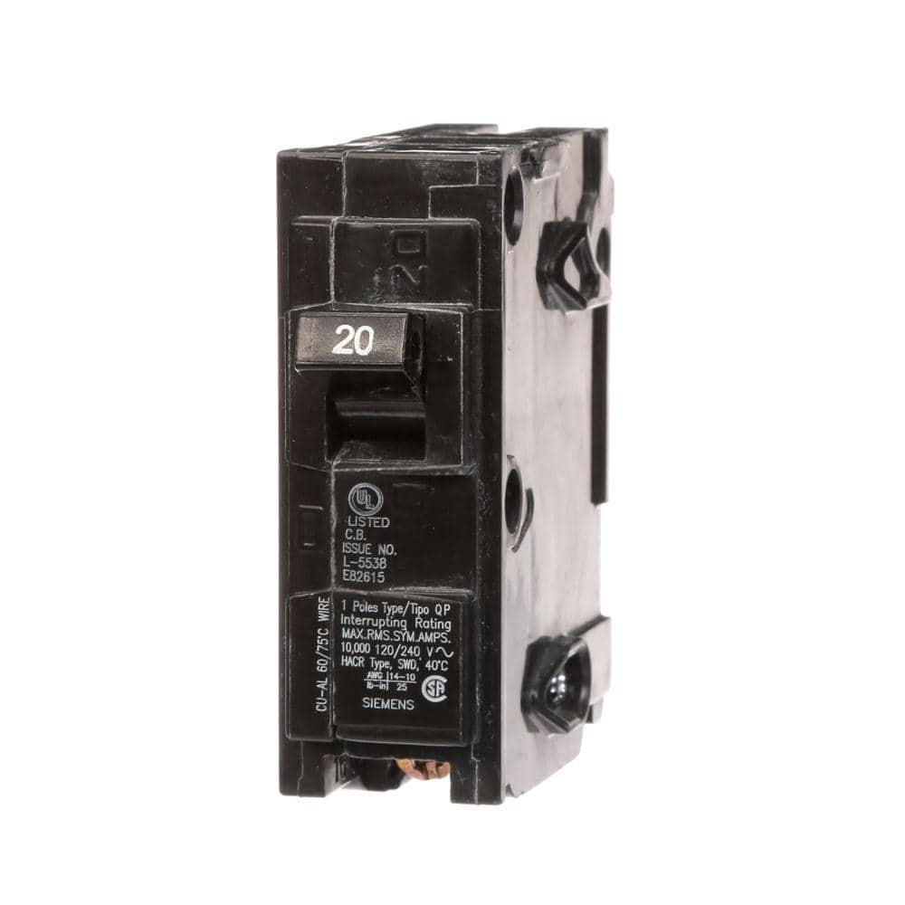 20 Amp Single-Pole Type QPH 22kA Circuit Breaker price history on PriceWatchPro