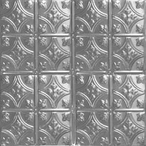 2 ft. x 2 ft. Lay-in Suspended Grid Tin Ceiling Tile in Bare Steel (24 sq. ft. / case)