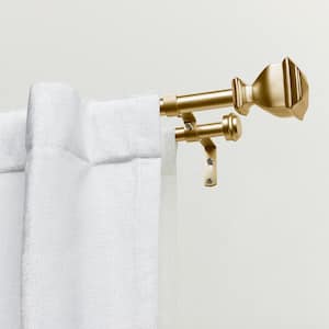 Napoleon 36 in. - 72 in. Adjustable 3/4 in. Double Curtain Rod Kit in Gold with Finial