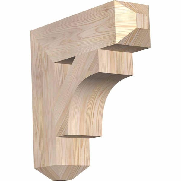 Ekena Millwork 5.5 in. x 22 in. x 22 in. Douglas Fir Westlake Craftsman Smooth Bracket