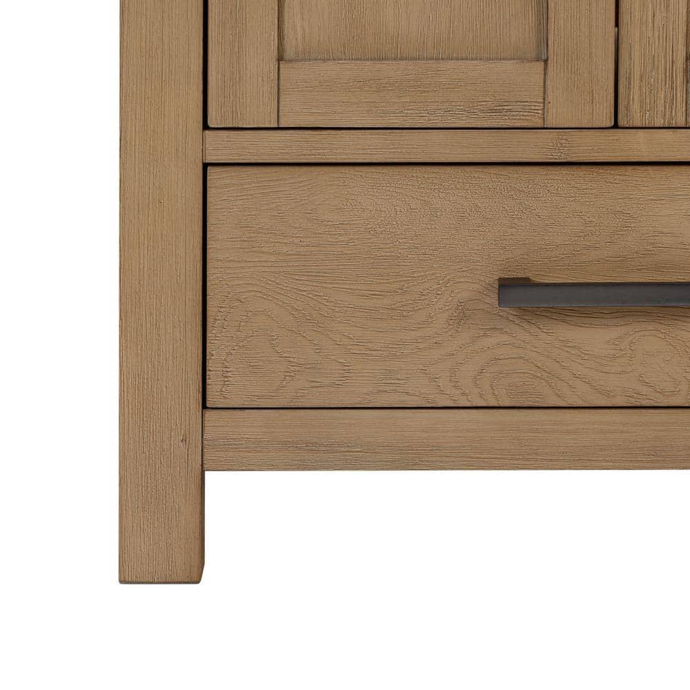Modero 60'' Brushed Oak Double Freestanding Vanity Base