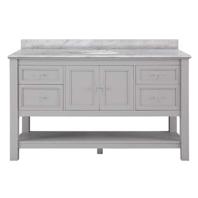 60 Inch Vanities - Single Sink - Gray - Bathroom Vanities - Bath - The ...