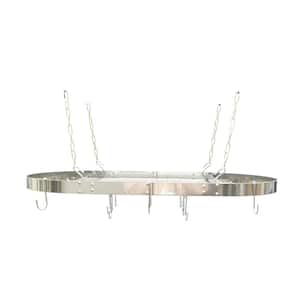 Oval Hanging Ceiling Pot Rack-Stainless Steel