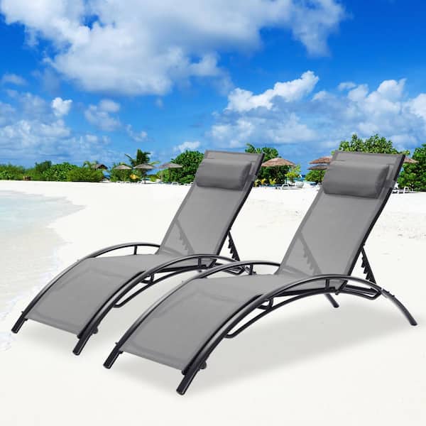 Sunbathing, Lawn Folding Chaise Lounge Chair for Outdoor Patio Beach 