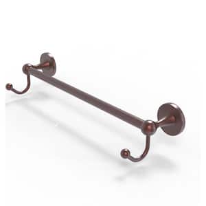 Shadwell Collection 30 in. Towel Bar with Integrated Hooks in Antique Copper