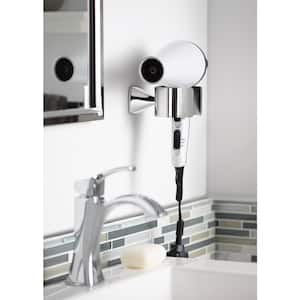 Voss Wall Mounted Hair Dryer Holder in Brushed Nickel