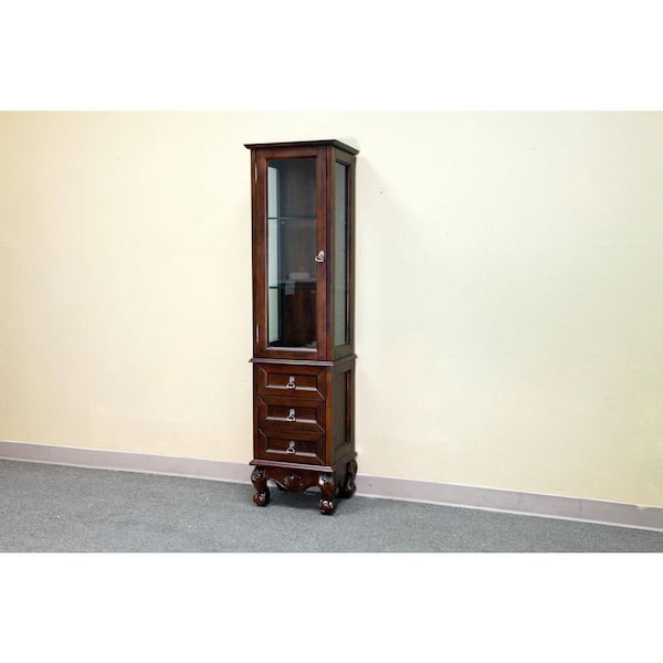 Bevington 18 in. W x 67 in. H x 14 in. D Bathroom Linen Storage Cabinet in Walnut