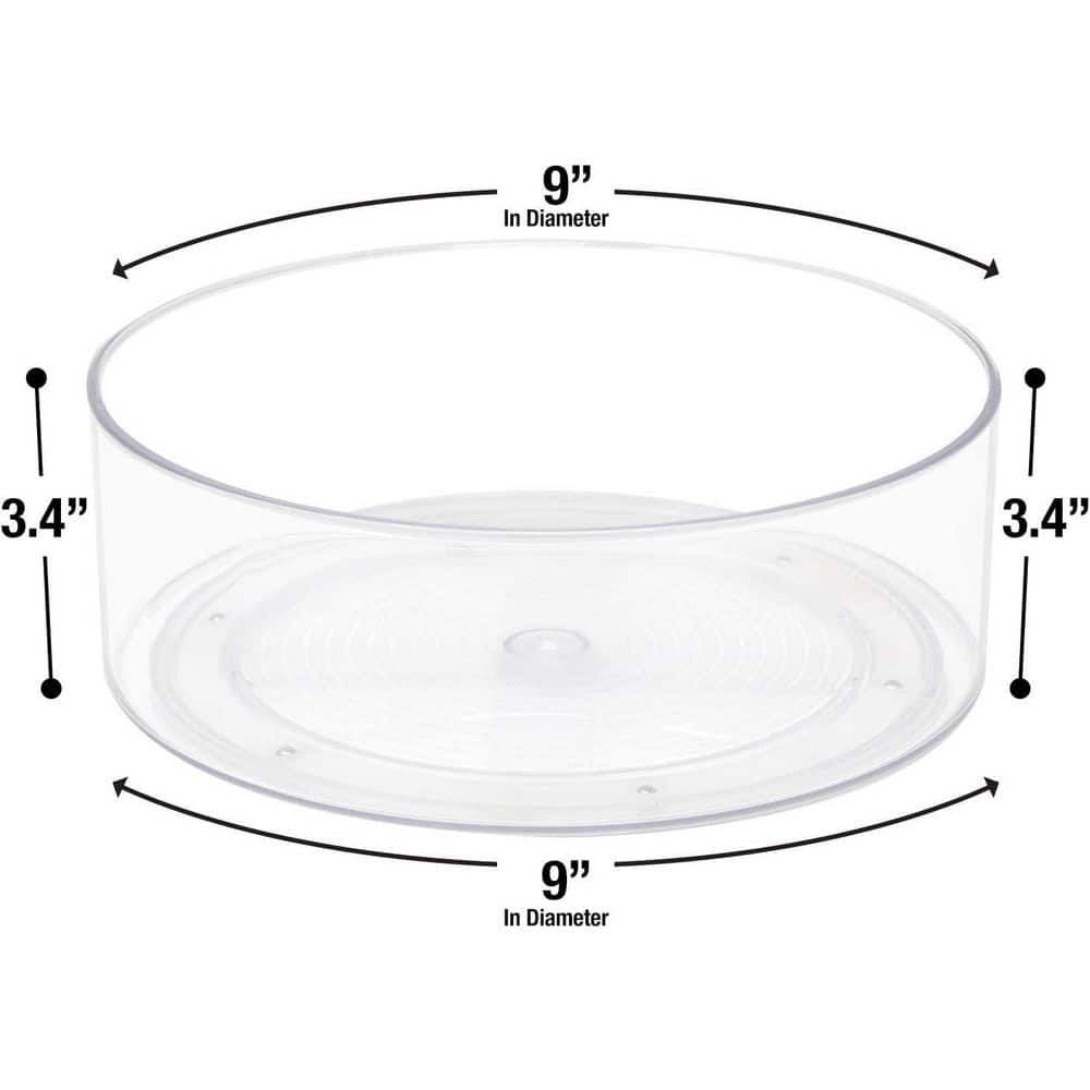 Sorbus 2 Pack Clear Lazy Susan Organizer