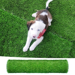 Outdoor Series. 3.3 ft. x 10 ft. Green Artificial Turf Carpet. Outdoor Lawn Mat with Drainage Hole. 2-Piece Package