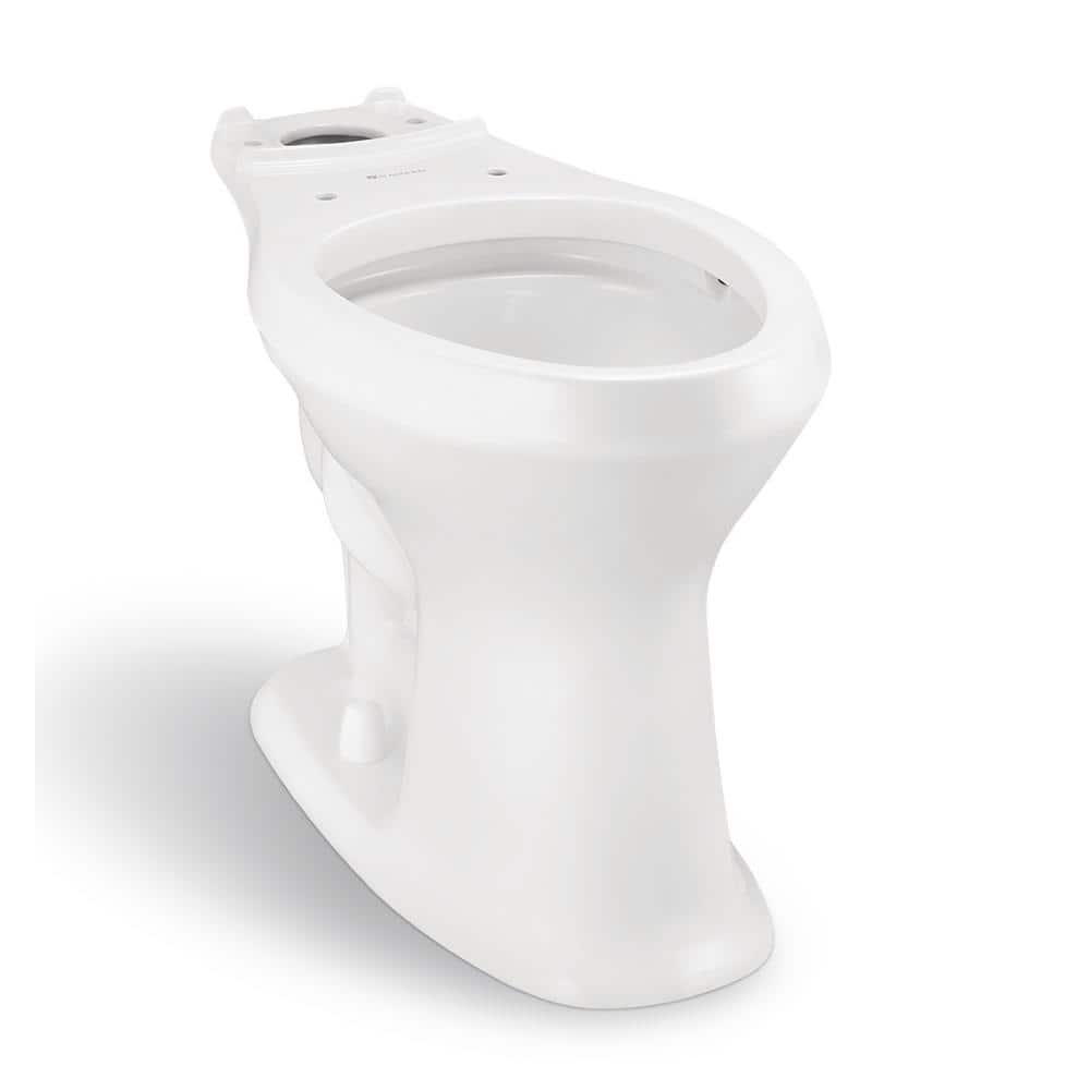 Glacier Bay SuperClean Elongated Toilet Bowl Only in White with 12 in. RoughIn N2442EB The
