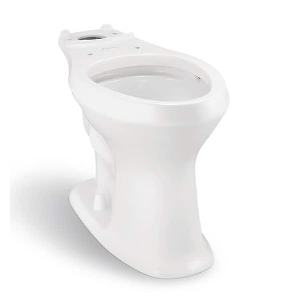 Glacier Bay SuperClean Elongated Toilet Bowl Only in White with 12 in ...