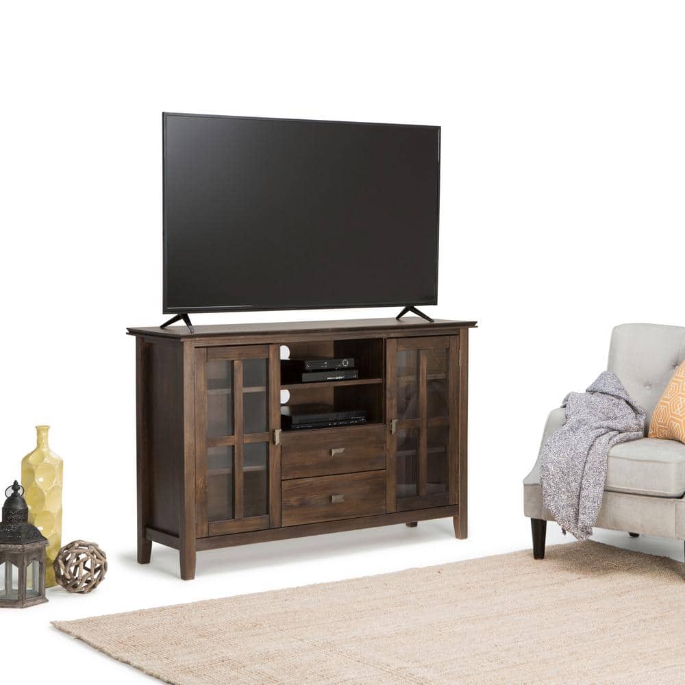 Artisan Natural Aged Brown Solid Pine 53" TV Media Stand