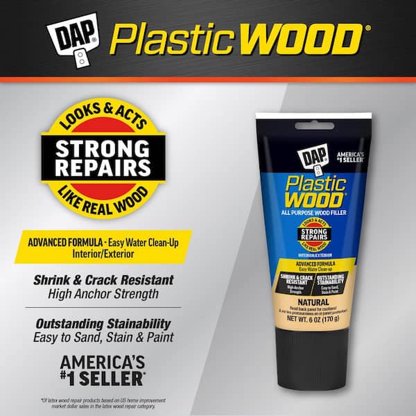 Plastic Wood 6 Ounce Natural Paintable Latex Wood Filler