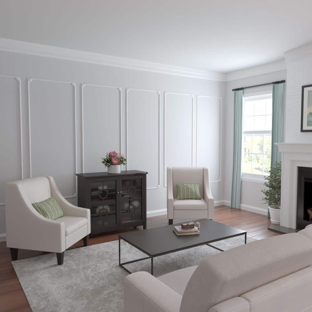 72" Tall Gray Polyurethane Decorative Panel Moulding Kit