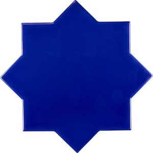 Siena Blue 5.35 in. x 5.35 in. Glossy Ceramic Star-Shaped Wall and Floor Tile (5.37 sq. ft./case) (27-pack)