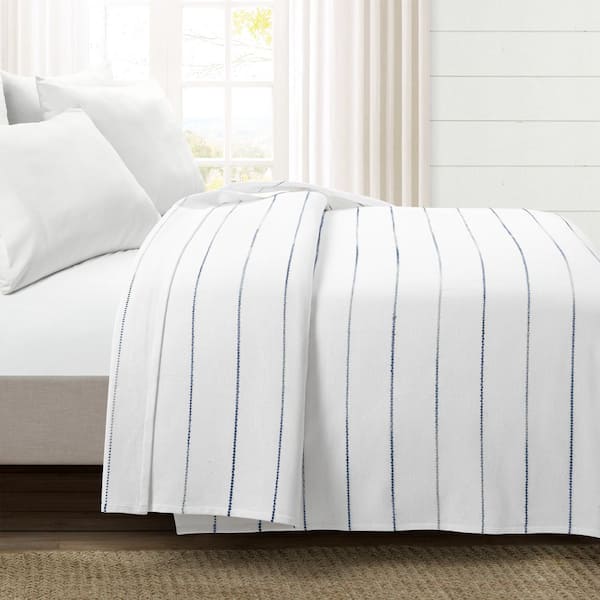 Sunwashed Percale Comforter Cover, Stripe