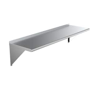 18 in. x 60 in. Stainless Steel Wall Shelf Kitchen, Restaurant, Garage, Laundry, Utility Room Metal Shelf with Brackets