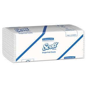 Essential Single-fold White Paper Towels 9.3 x 10.5 (250 Sheets per Pack, 16 Packs per Carton)
