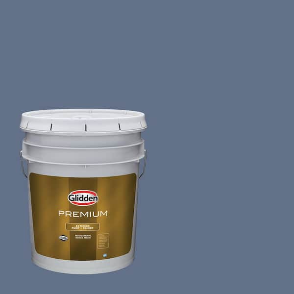 Glidden Premium 5 gal. PPG1164-6 Blue Cloud Flat Exterior Latex Paint