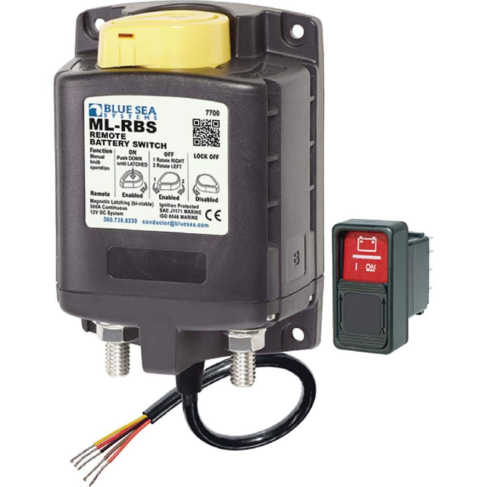 Blue Sea Systems 7700 ML-Series 12VDC Remote Battery Switch - Manual Control