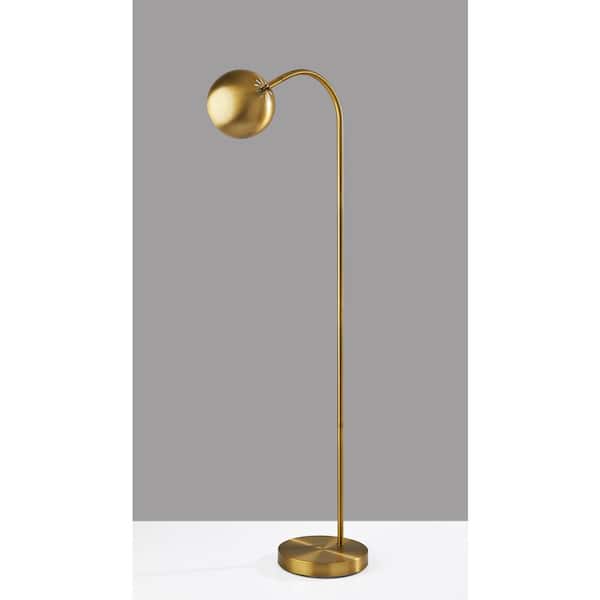 Adesso Emerson 59 in. Antique Brass Floor Lamp 5138-21 - The Home