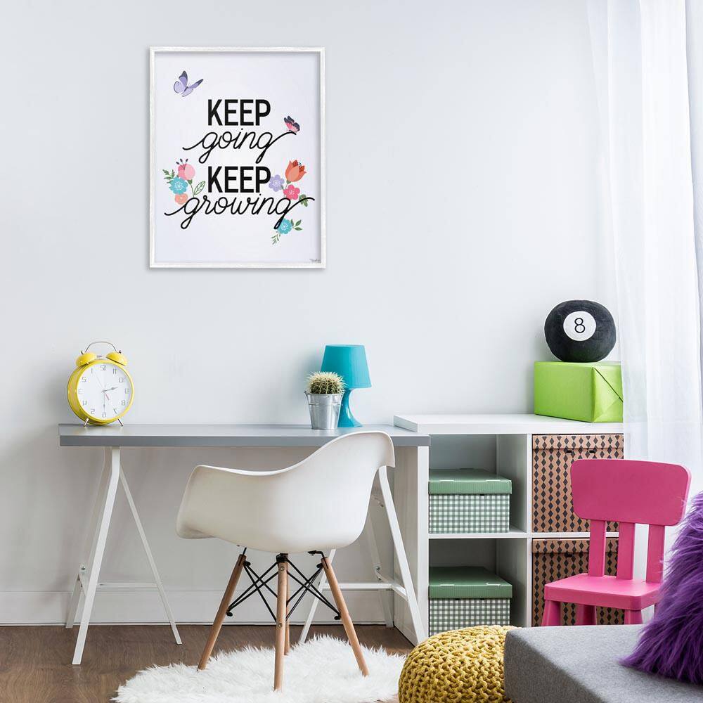 Keep Going & Growing by Gigi Louise White Framed Typography Giclee Art Print 30 in. x 24 in. price history on PriceWatchPro