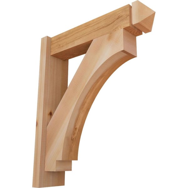 Ekena Millwork 6 in. x 26 in. x 22 in. Western Red Cedar Imperial Arts and Crafts Smooth Outlooker