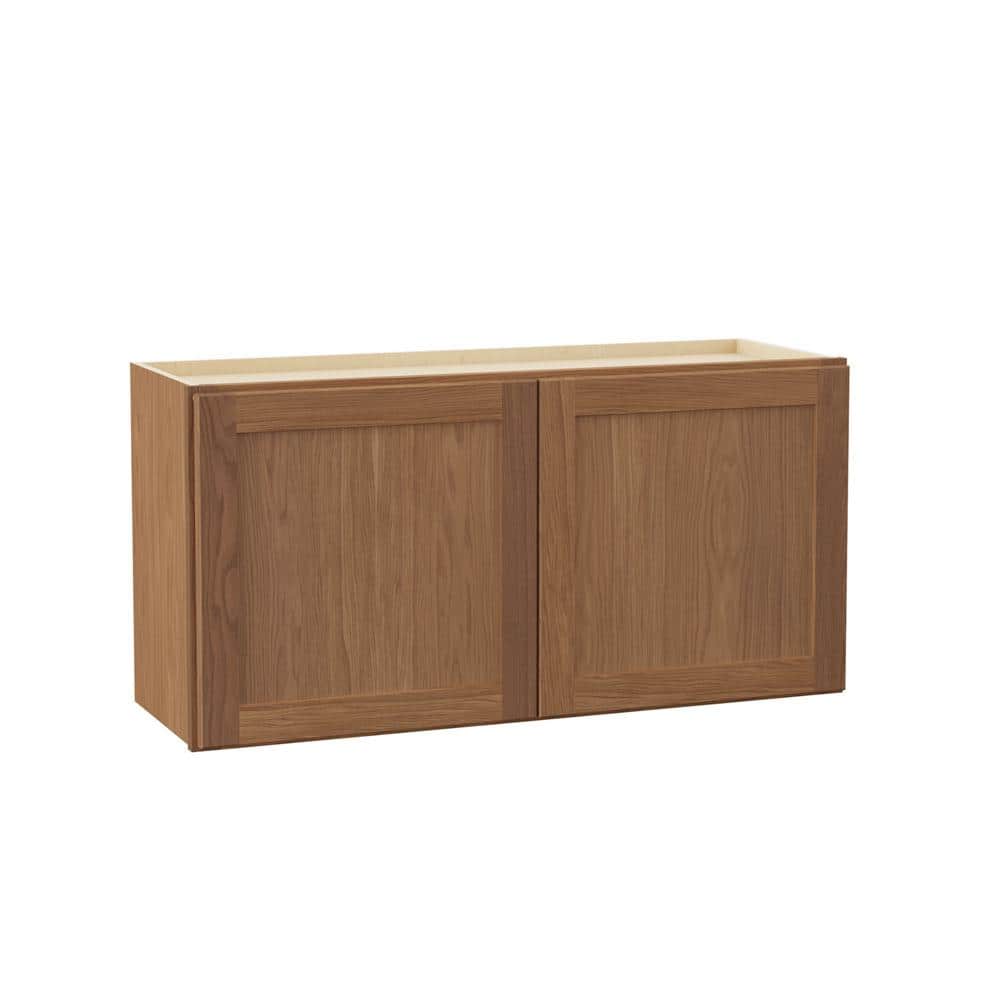 Sinclair 36 in. W x 12 in. D x 18 in. H Assembled Wall Bridge Cabinet in Shaker Saddle Oak price history on PriceWatchPro