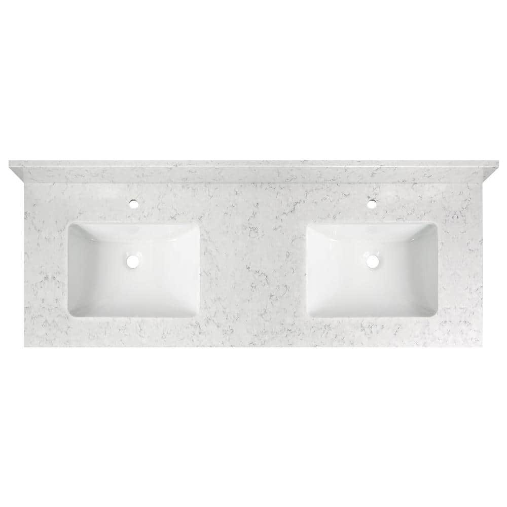 Reviews for Cahaba 61 in. W x 22 in. D Quartz Vanity Top in Rocky