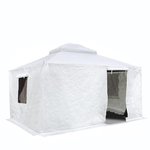 domi outdoor living 10 ft. x 12 ft. Universal Winter Gazebo Cover for Hardtop Gazebos