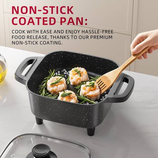 Emperial 1500W Electric Multi Cooker & Frying Pan - 38cm Non-Stick, 5 Programs, Stay-Cool Handles