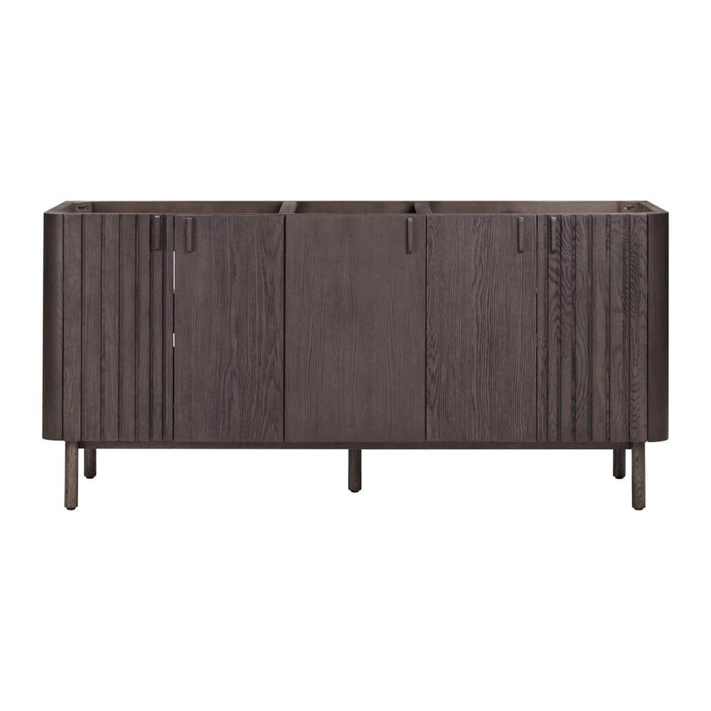 Blakely 72" Dark Brown Oak Double Vanity Cabinet