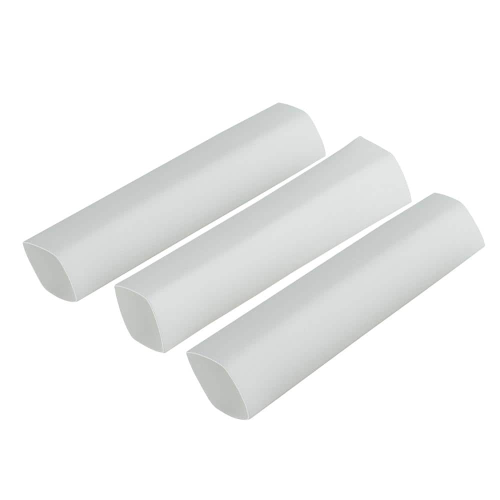 1/2 in. Heat Shrink Tubing, White (3-Pack)