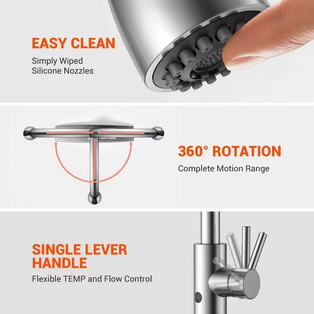 Brushed Nickel Touchless High-Arc Single Handle Kitchen Faucet