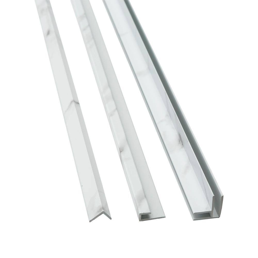 Carrara Marble 32" x 60" x 78" Vinyl Shower Surround Kit