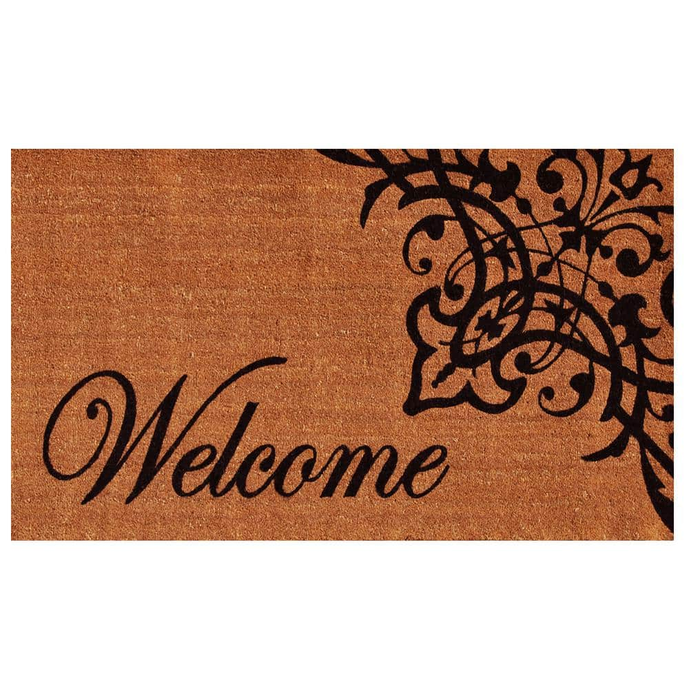 Welcome Matt for Front Door(36x24,Black),Durable Floor Mat Front Door Mat  Welcome Door Mats Outdoor Rug Indoor Non-Slip Door Mat for Entryway, Home