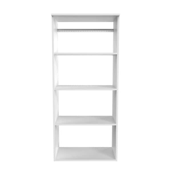 ClosetMaid Style+ 25 in. W White Hanging Wood Closet Tower