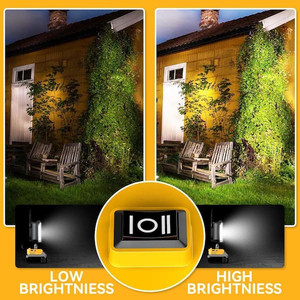 Lukyamzn 68W 6800 Lumens Cordless LED Work Light for Dewalt 20V