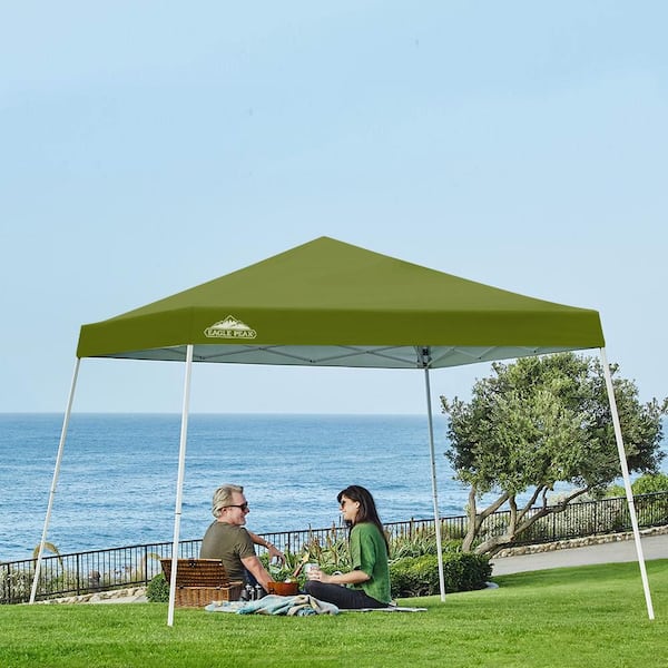 EAGLE PEAK 10 ft. W x 10 ft. D Slant Leg Pop-Up Canopy Tent